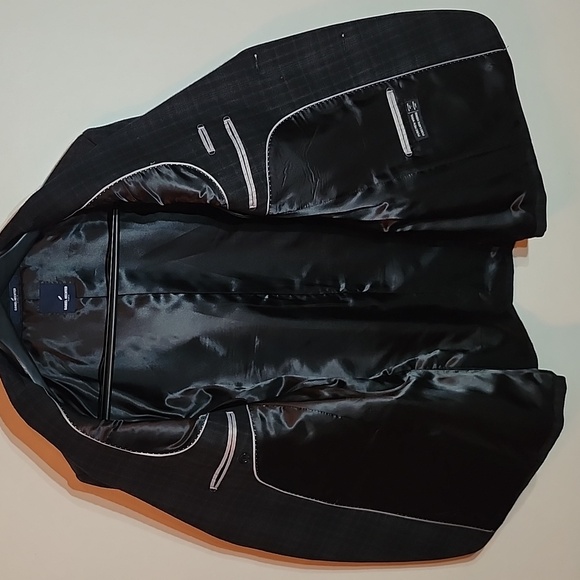 Daniel Hechter Men's Black/Charcoal Sportcoat - Picture 9 of 12